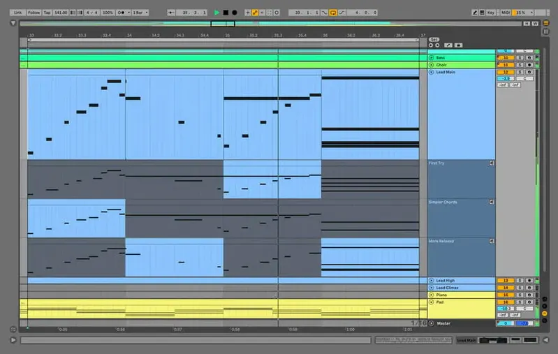 Ableton Live: view #2 Ableton Live layout 2