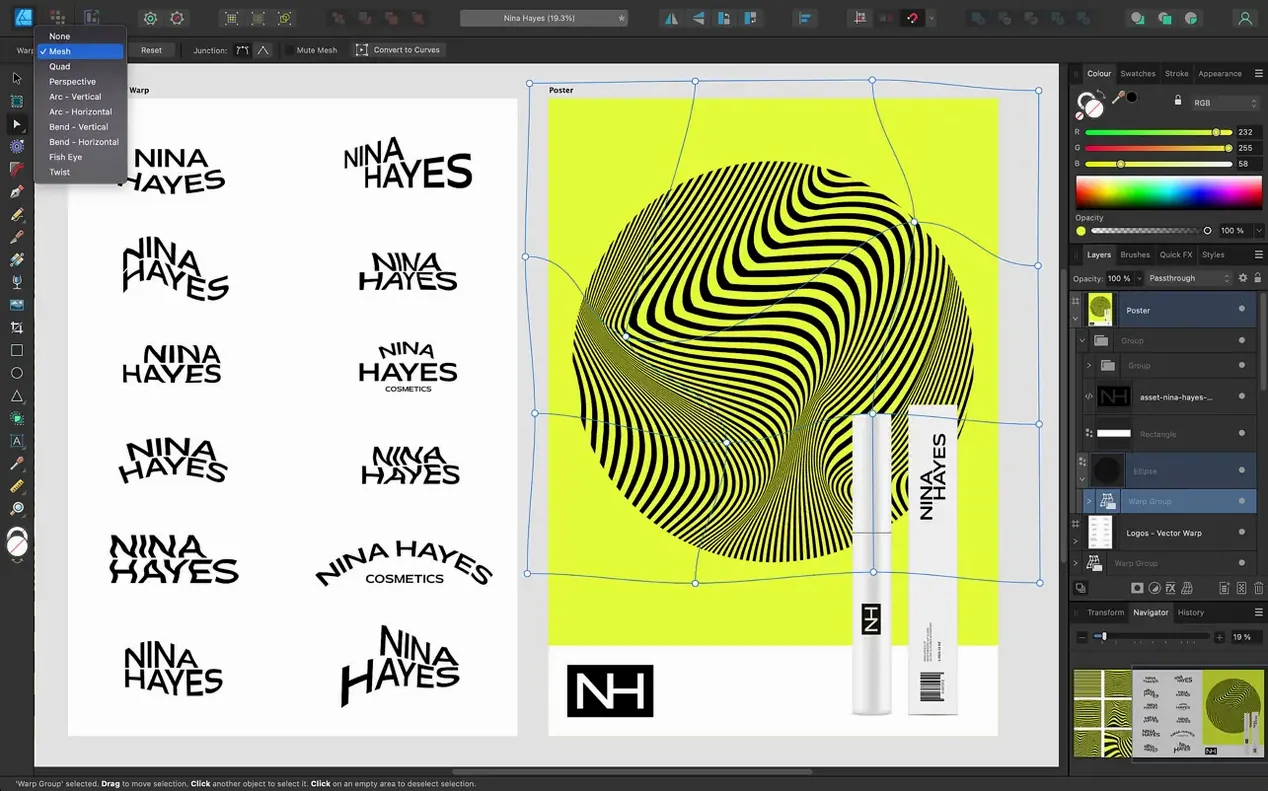 View 4 of 4: Affinity Designer Affinity Designer panel 4