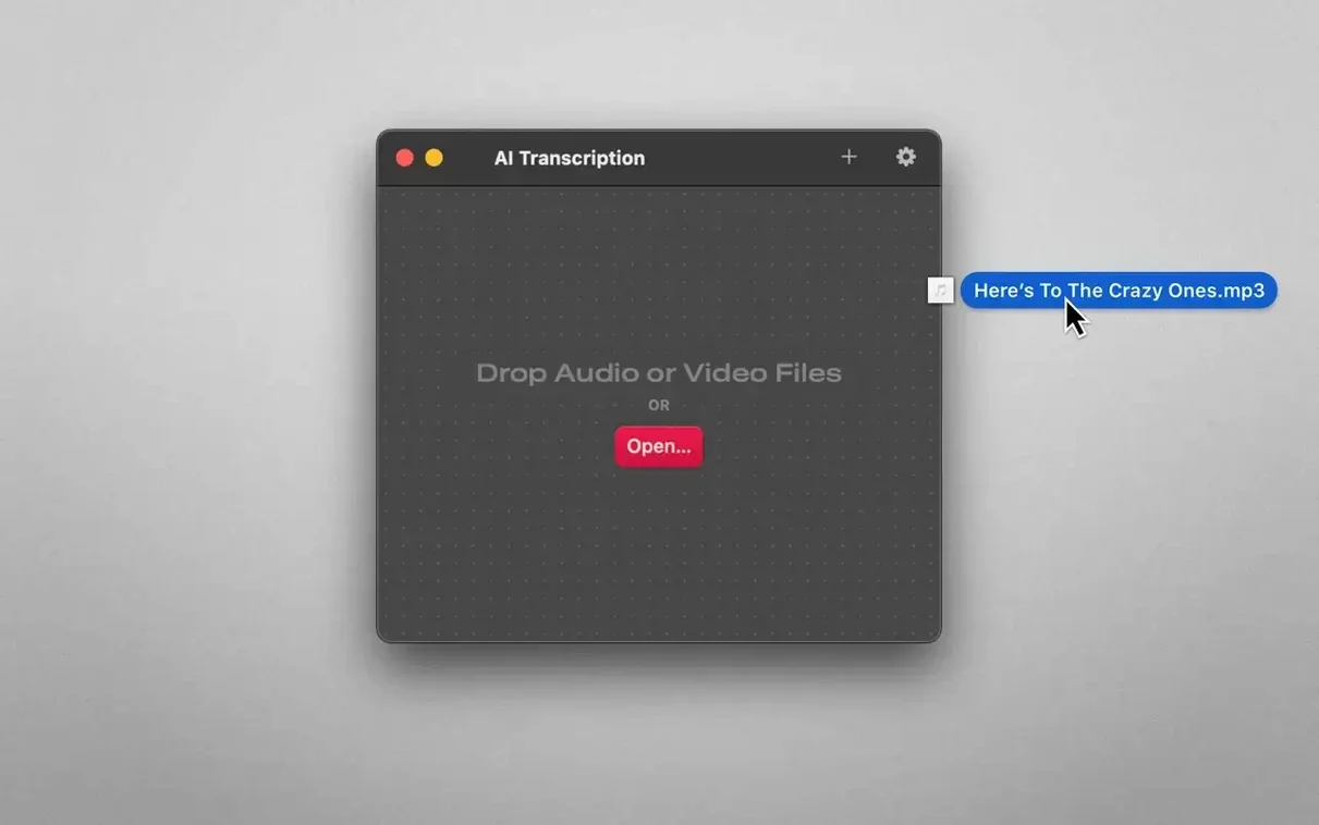 AI Transcription: view #1 ai transcription mac: overview screen