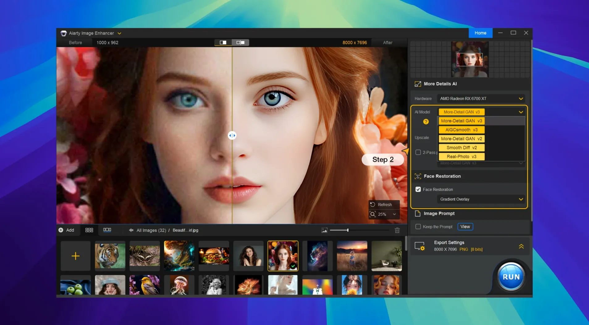 Aiarty Image Enhancer: view #2 Aiarty Image Enhancer layout 2