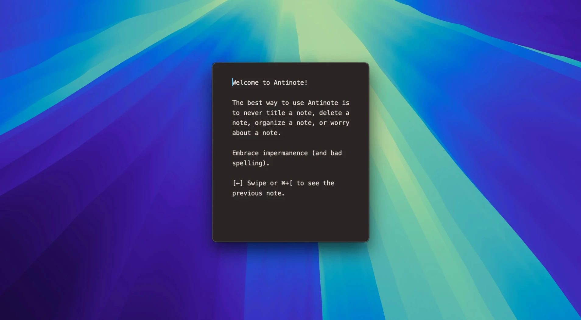 Antinote: view #1 antinote for mac free download: overview screen