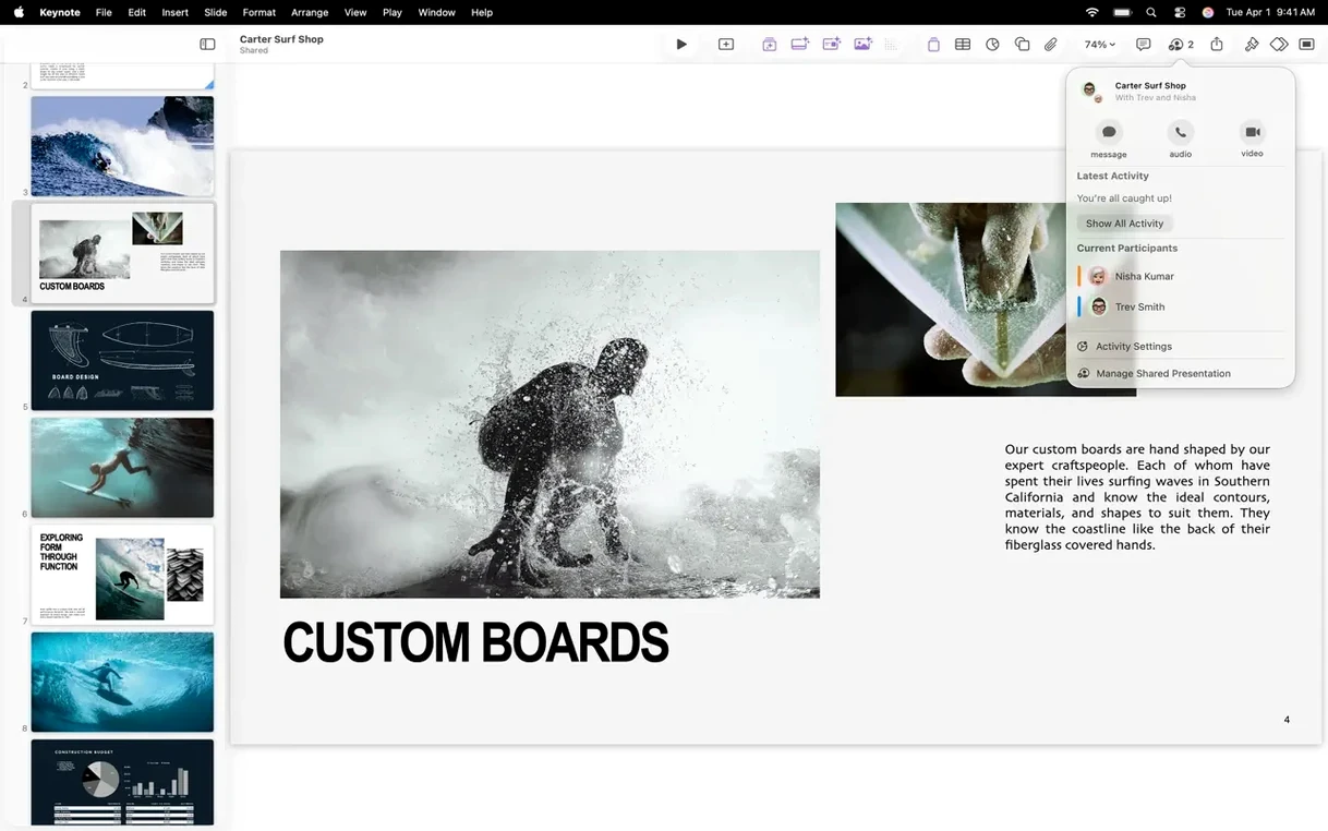 Apple Keynote: view #6 Apple Keynote layout 6