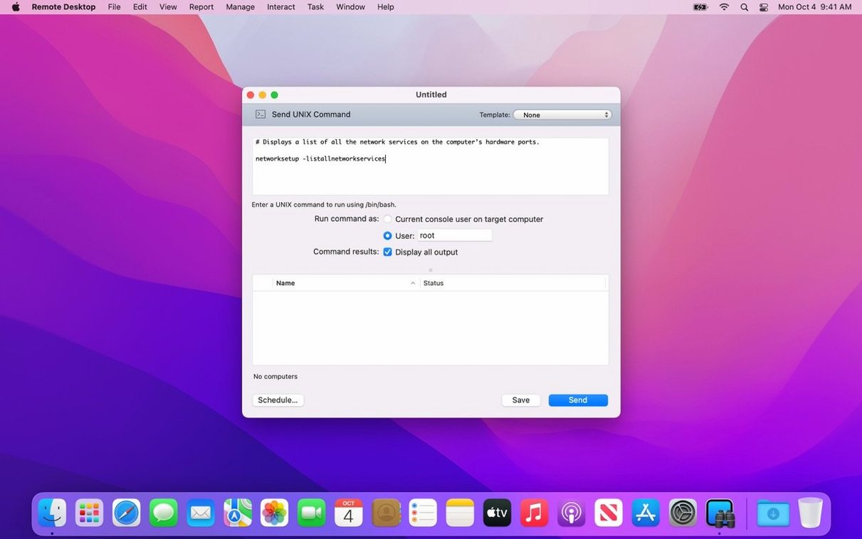 Apple Remote Desktop: view #3 Apple Remote Desktop layout 3