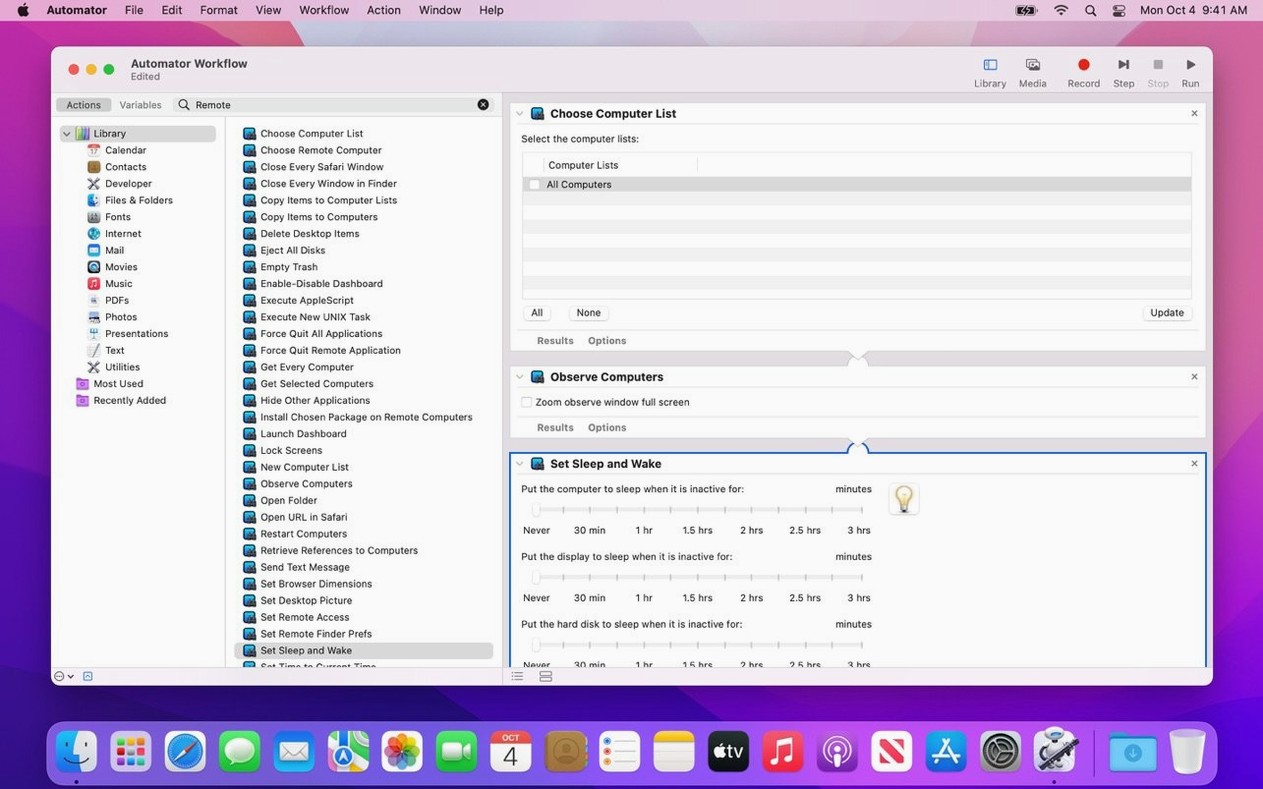 Apple Remote Desktop: view #4 Apple Remote Desktop layout 4