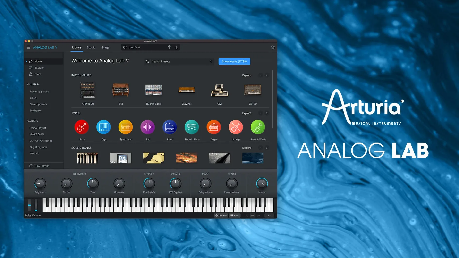 Arturia Analog Lab V: view #1 arturia mac crack — welcome screen