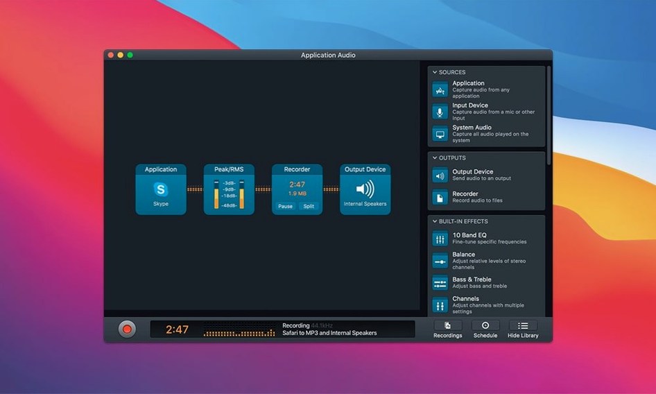 View 2 of 4: Audio Hijack Audio Hijack panel 2
