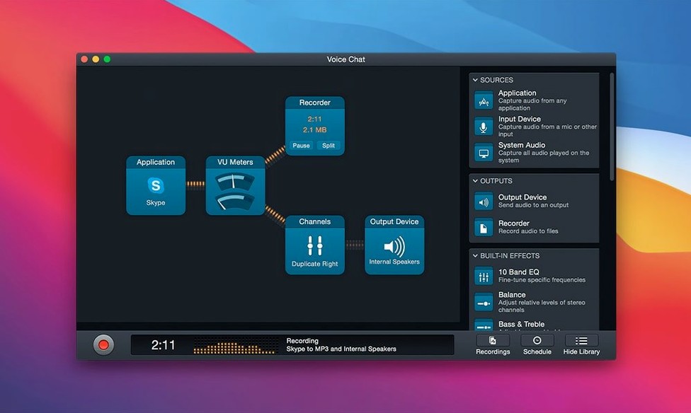 View 3 of 4: Audio Hijack Audio Hijack panel 3
