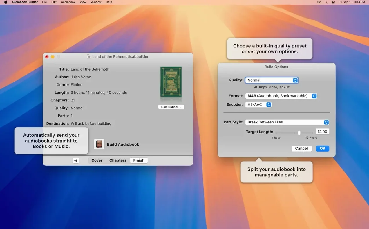 Audiobook Builder: view #2 Audiobook Builder layout 2