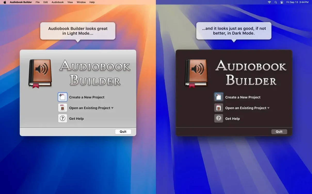 View 6 of 6: Audiobook Builder Audiobook Builder panel 6