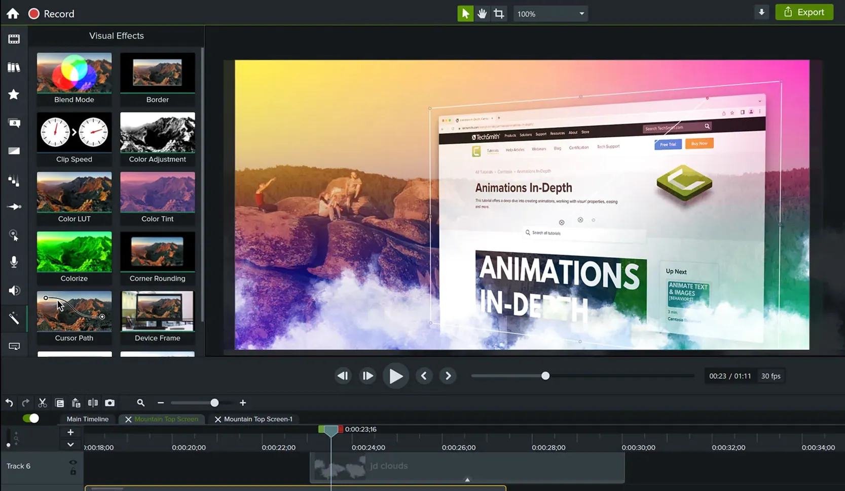 Camtasia: view #3 Camtasia layout 3