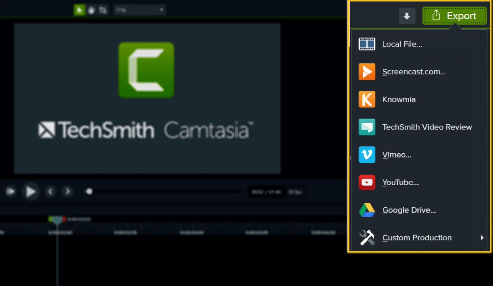 Camtasia: view #4 Camtasia layout 4