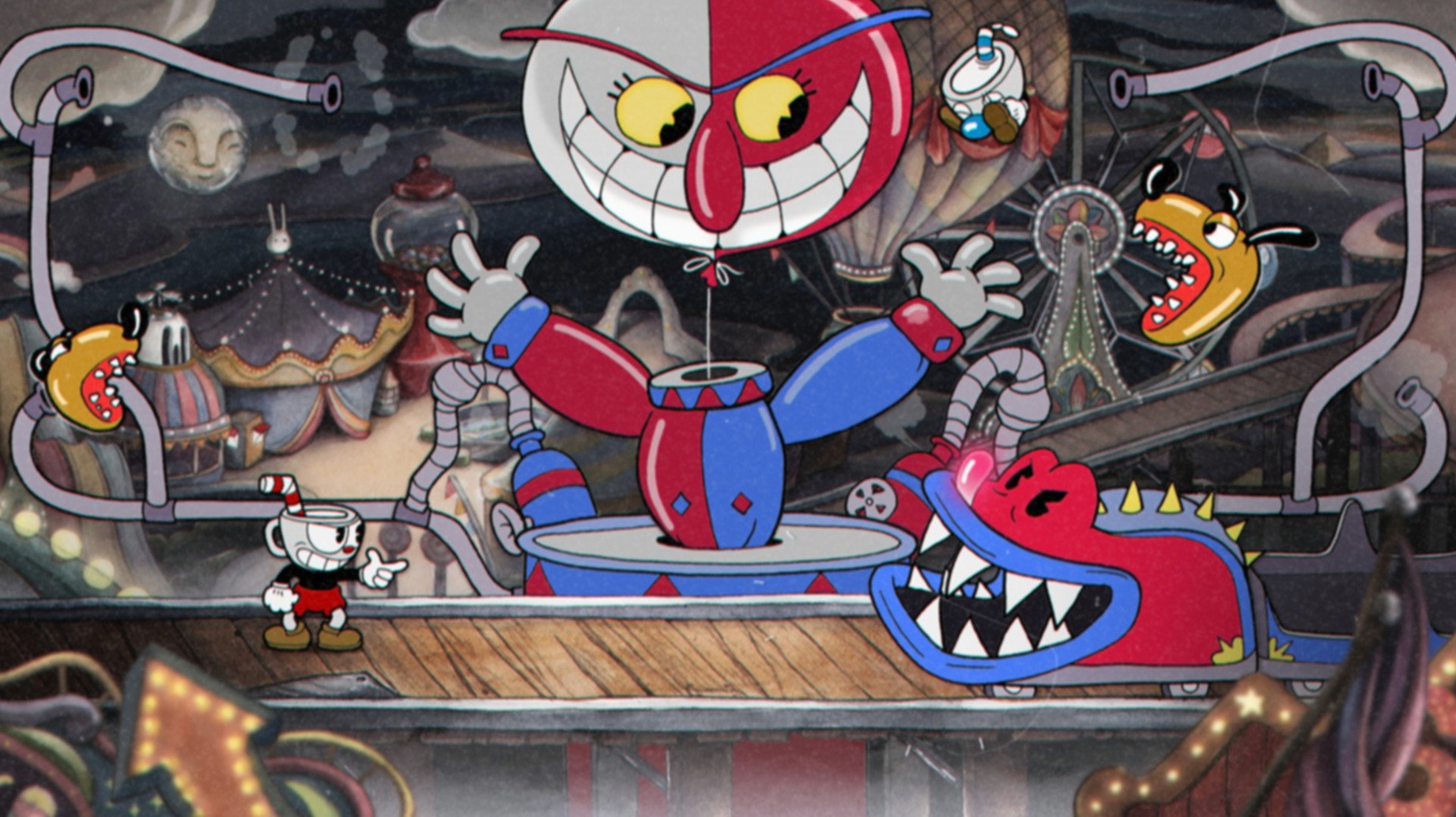 Cuphead: view #1 cuphead free mac: overview screen