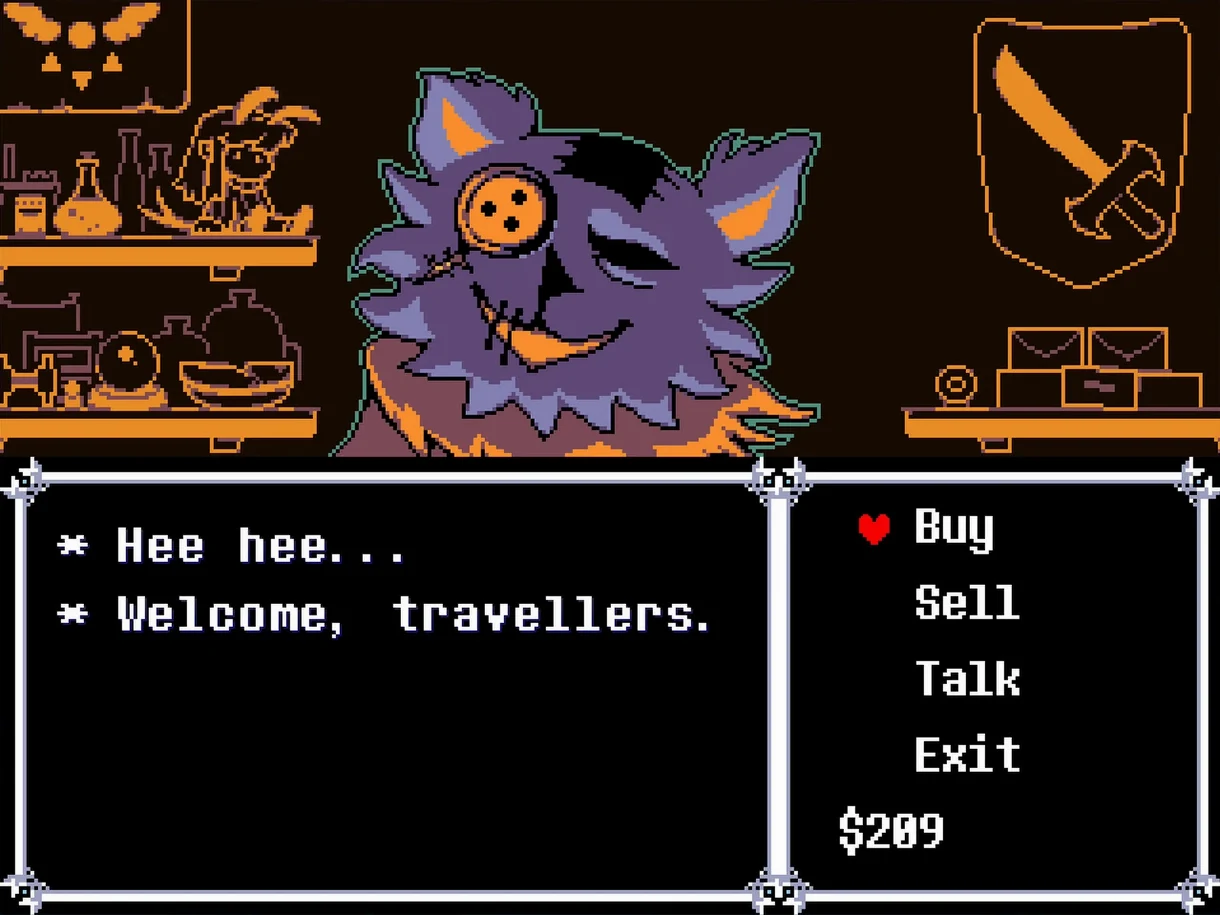 View 1 of 7: DELTARUNE deltarune mac full version — welcome screen