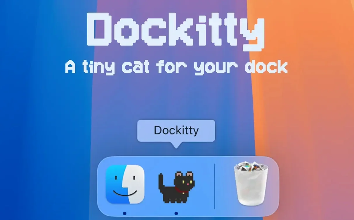 Dockitty - A Cat in Your Dock: view #1 dockitty - a cat in your dock for mac free download — welcome screen