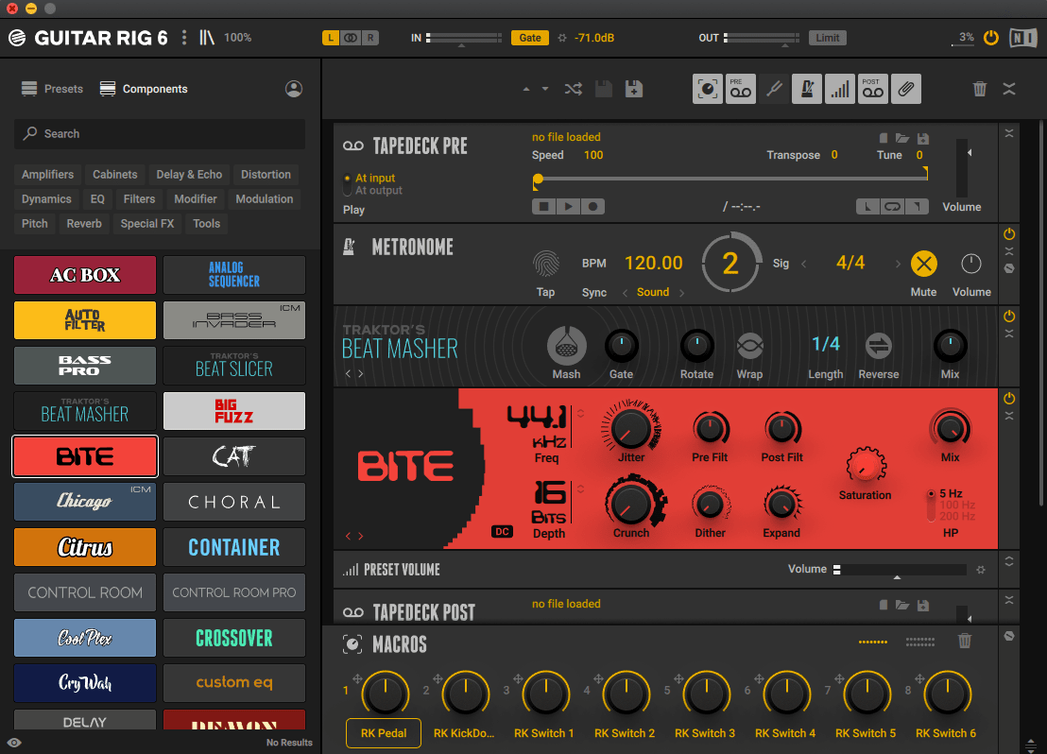View 2 of 3: Guitar Rig Guitar Rig panel 2