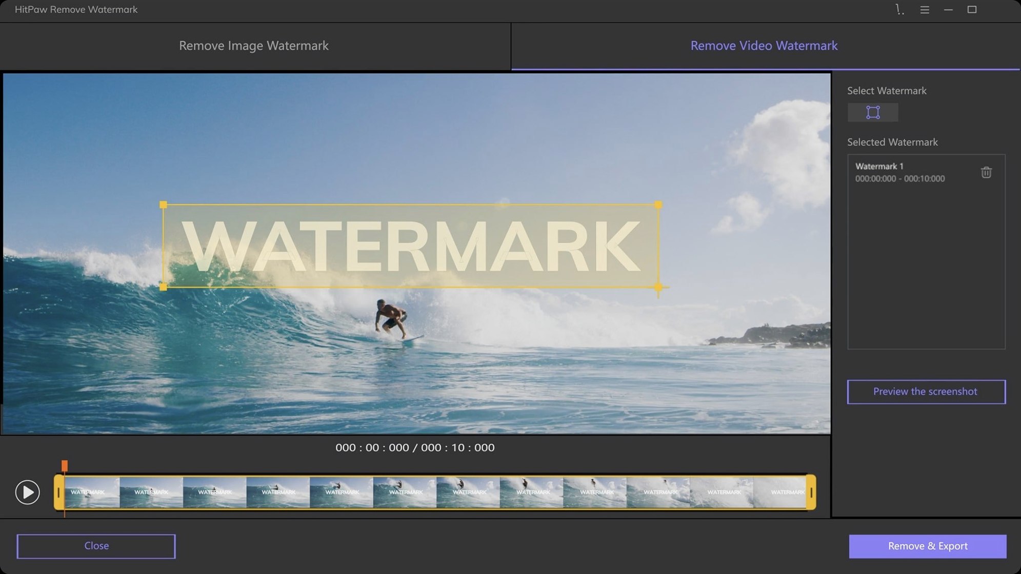 HitPaw Watermark Remover: view #2 HitPaw Watermark Remover layout 2