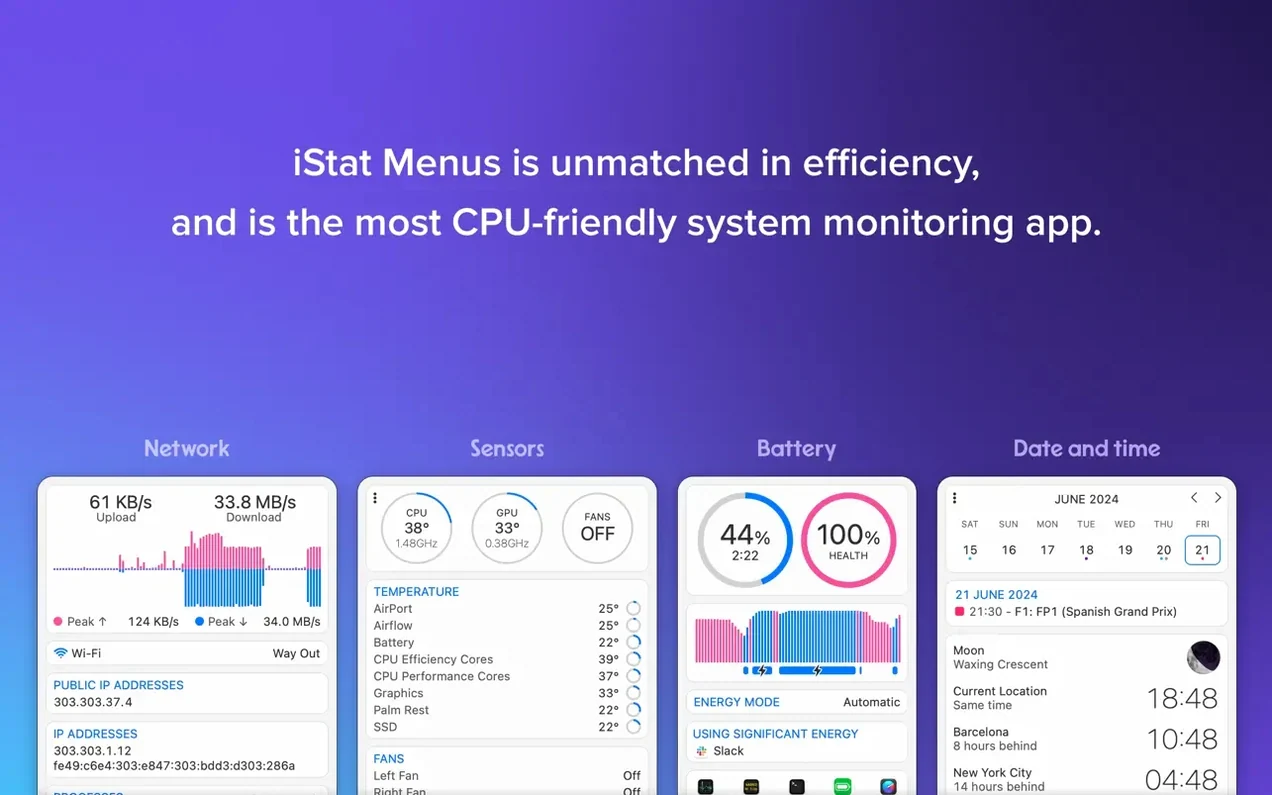 View 3 of 5: iStat Menus iStat Menus panel 3