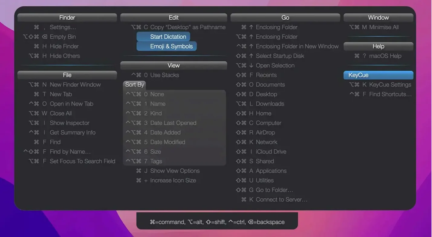 View 1 of 1: KeyCue download keycue for mac — welcome screen