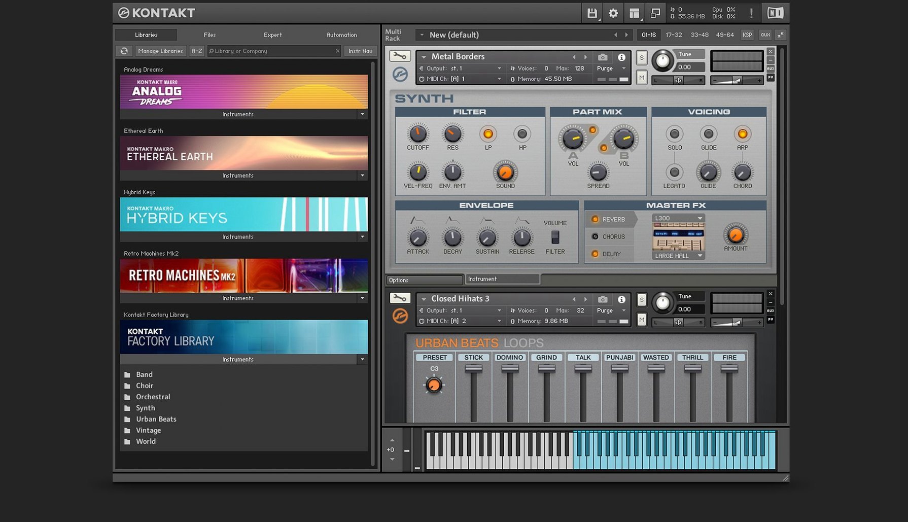 Kontakt: view #4 Kontakt layout 4