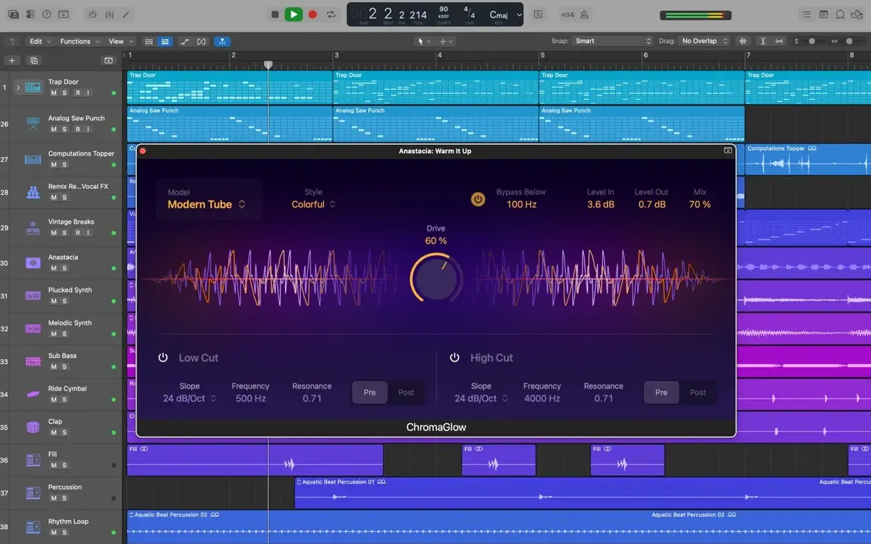 Logic Pro: view #3 Logic Pro layout 3