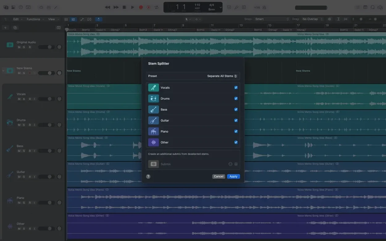 Logic Pro: view #4 Logic Pro layout 4