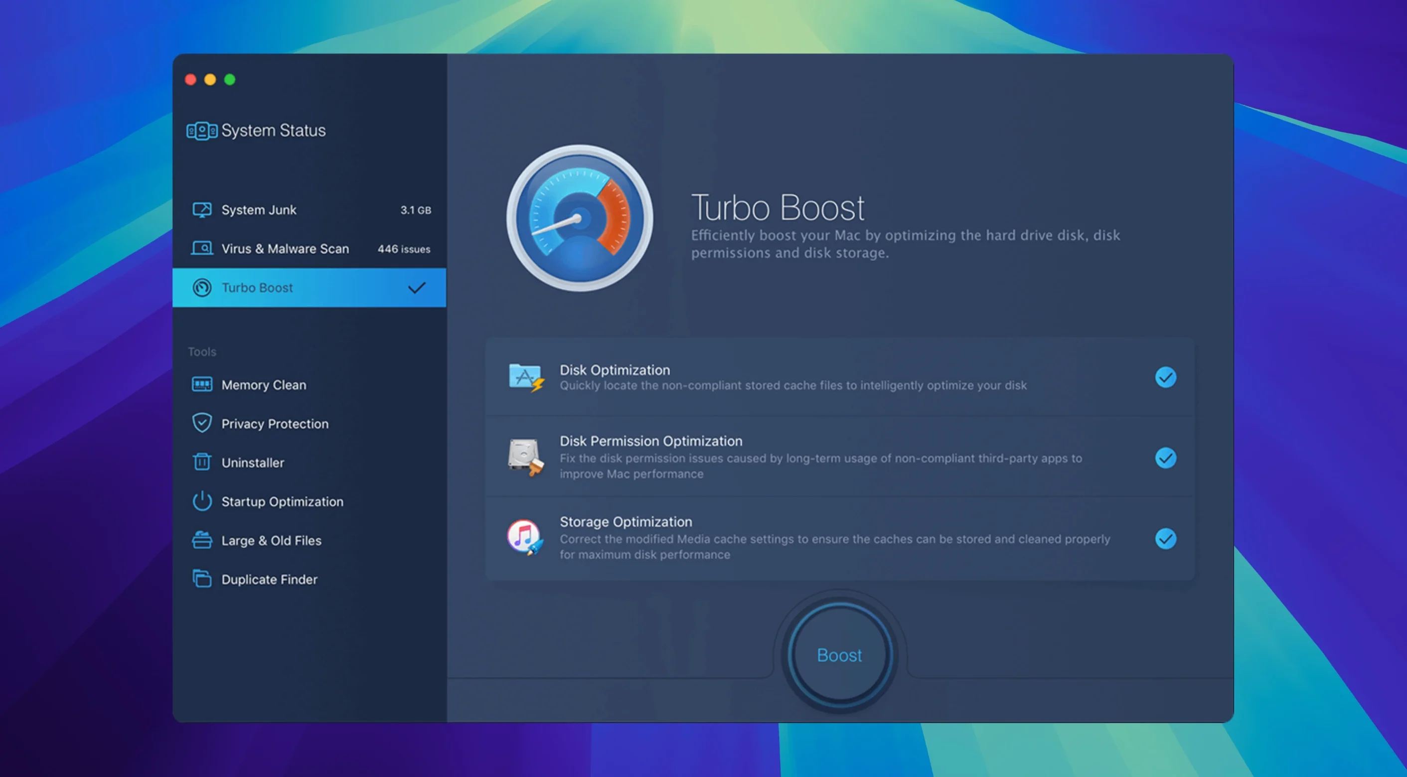 View 1 of 3: MacBooster macbooster pro — welcome screen