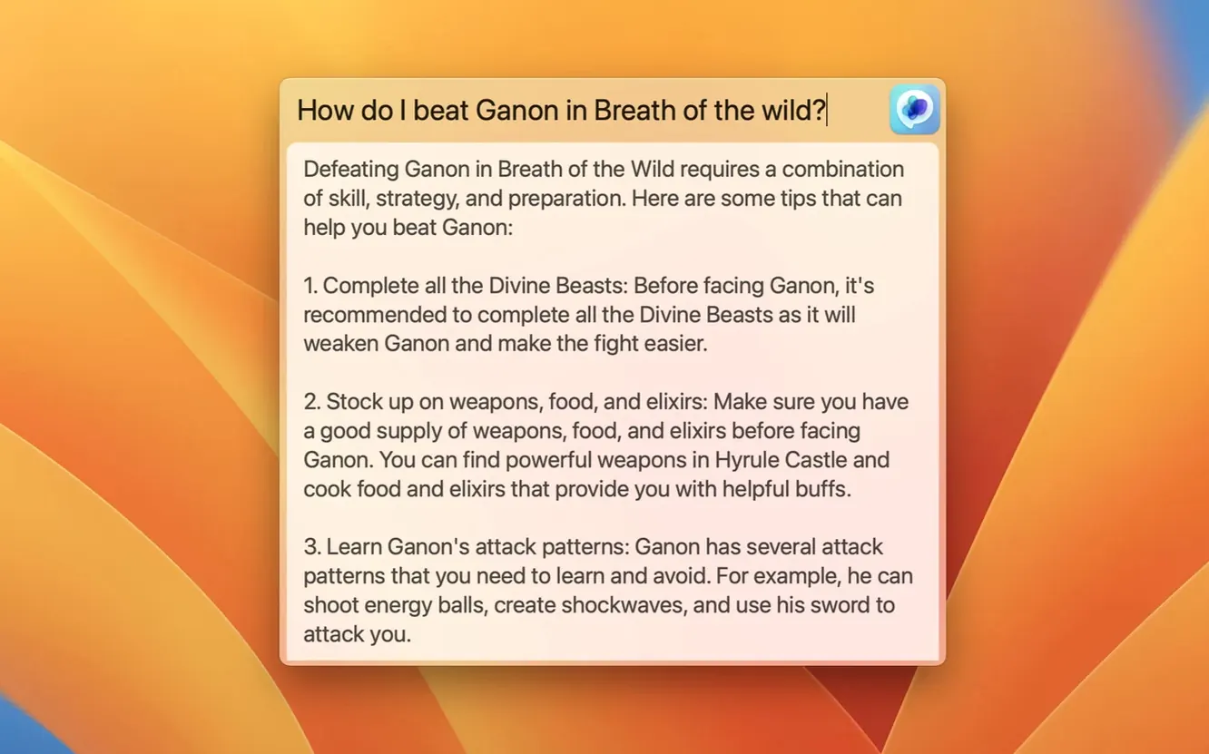 View 1 of 5: MacGPT download macgpt: overview screen