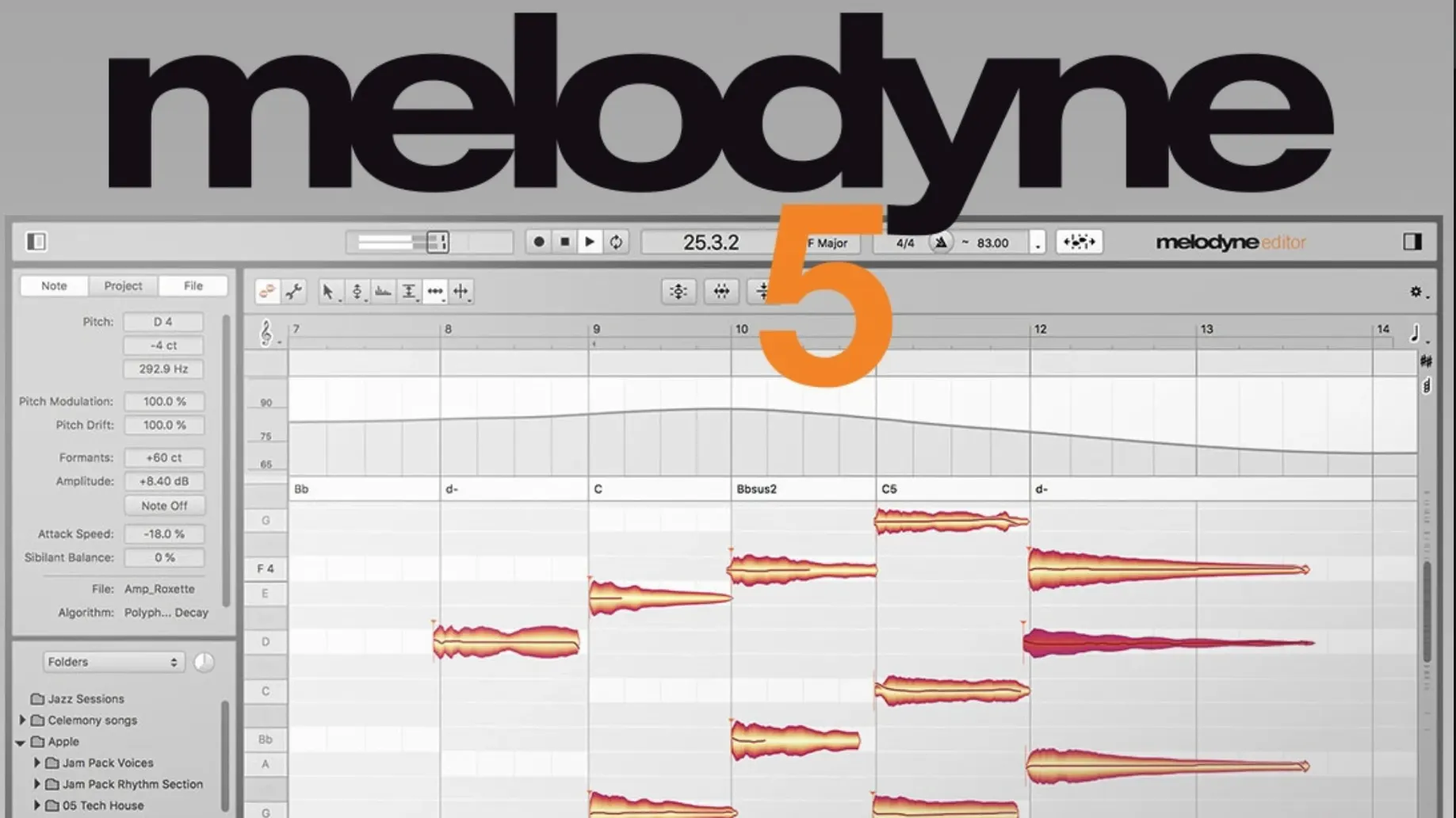 Melodyne: view #1 melodyne 5 crack: overview screen