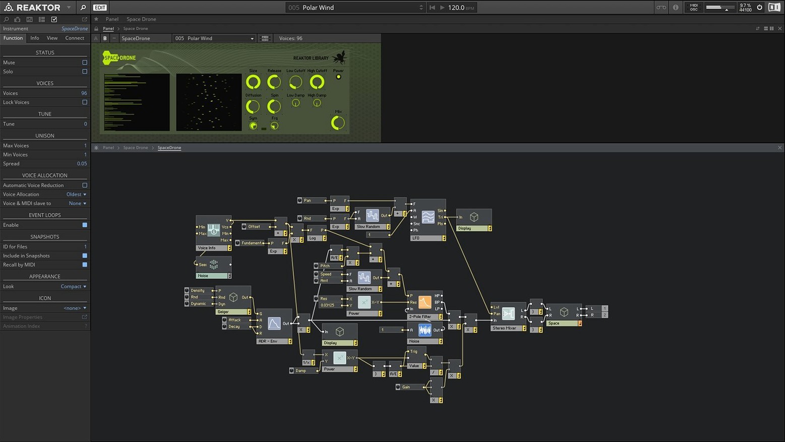 Native Instruments Reaktor: view #4 Native Instruments Reaktor layout 4