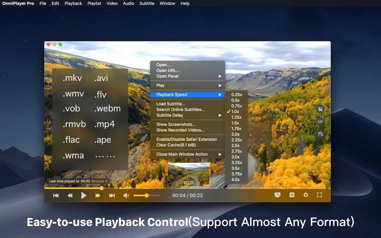 View 1 of 4: OmniPlayer: MKV Video Player Pro 3d mkv: overview screen