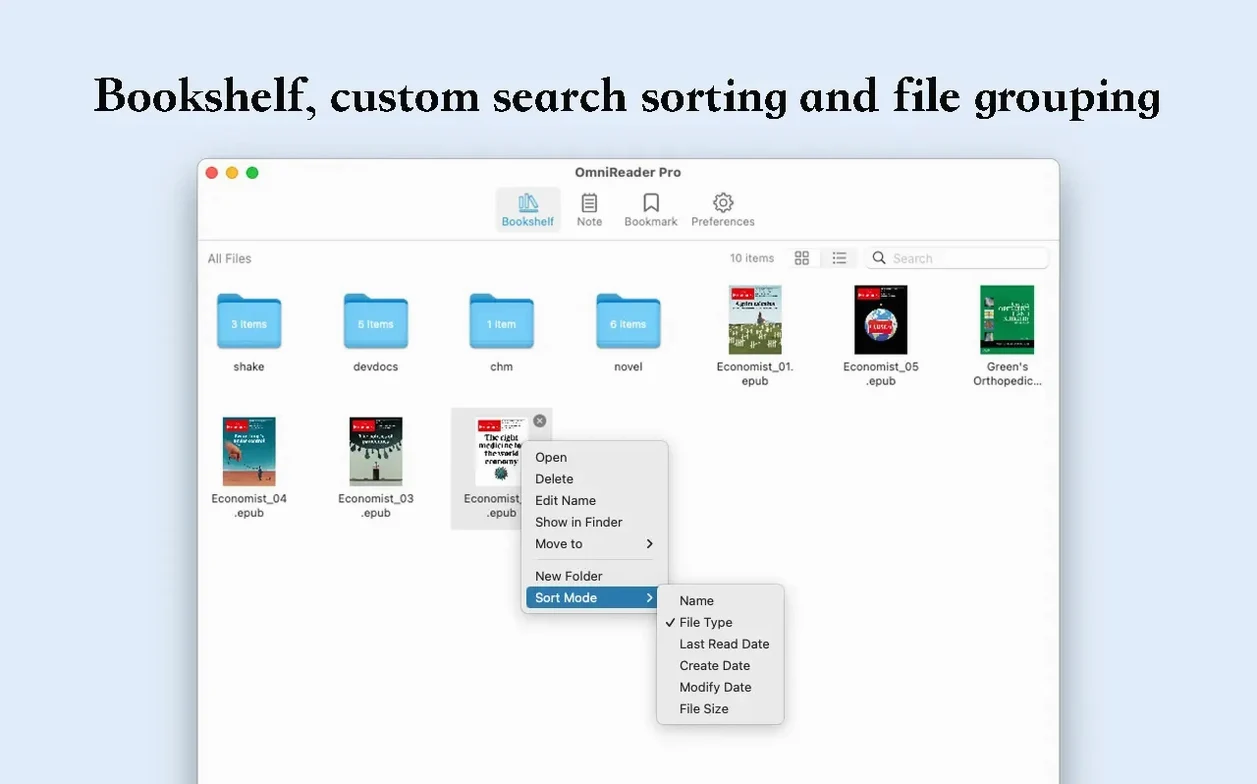 OmniReader Pro: view #1 omnireader pro — welcome screen