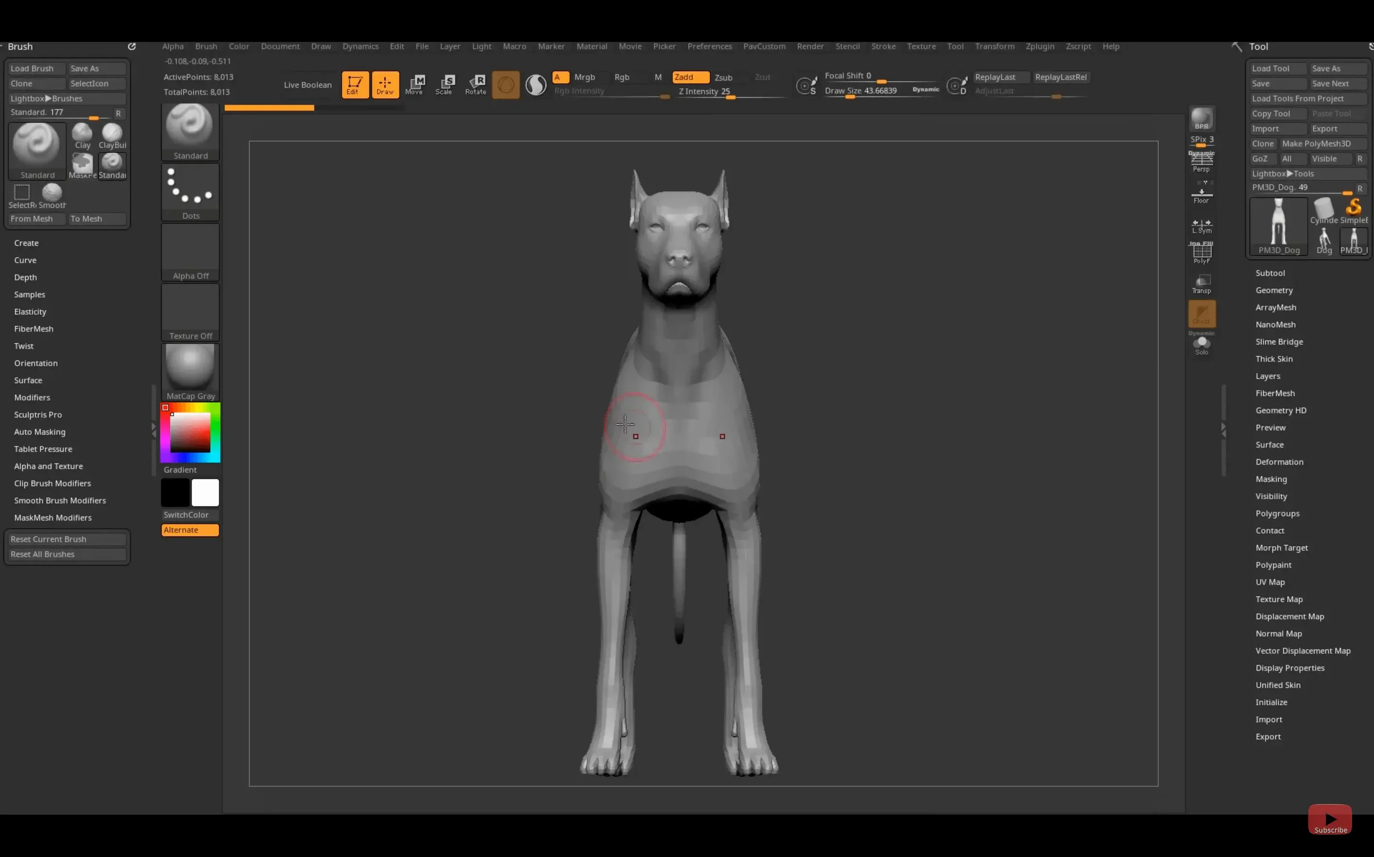 View 2 of 4: Pixologic Zbrush Pixologic Zbrush panel 2