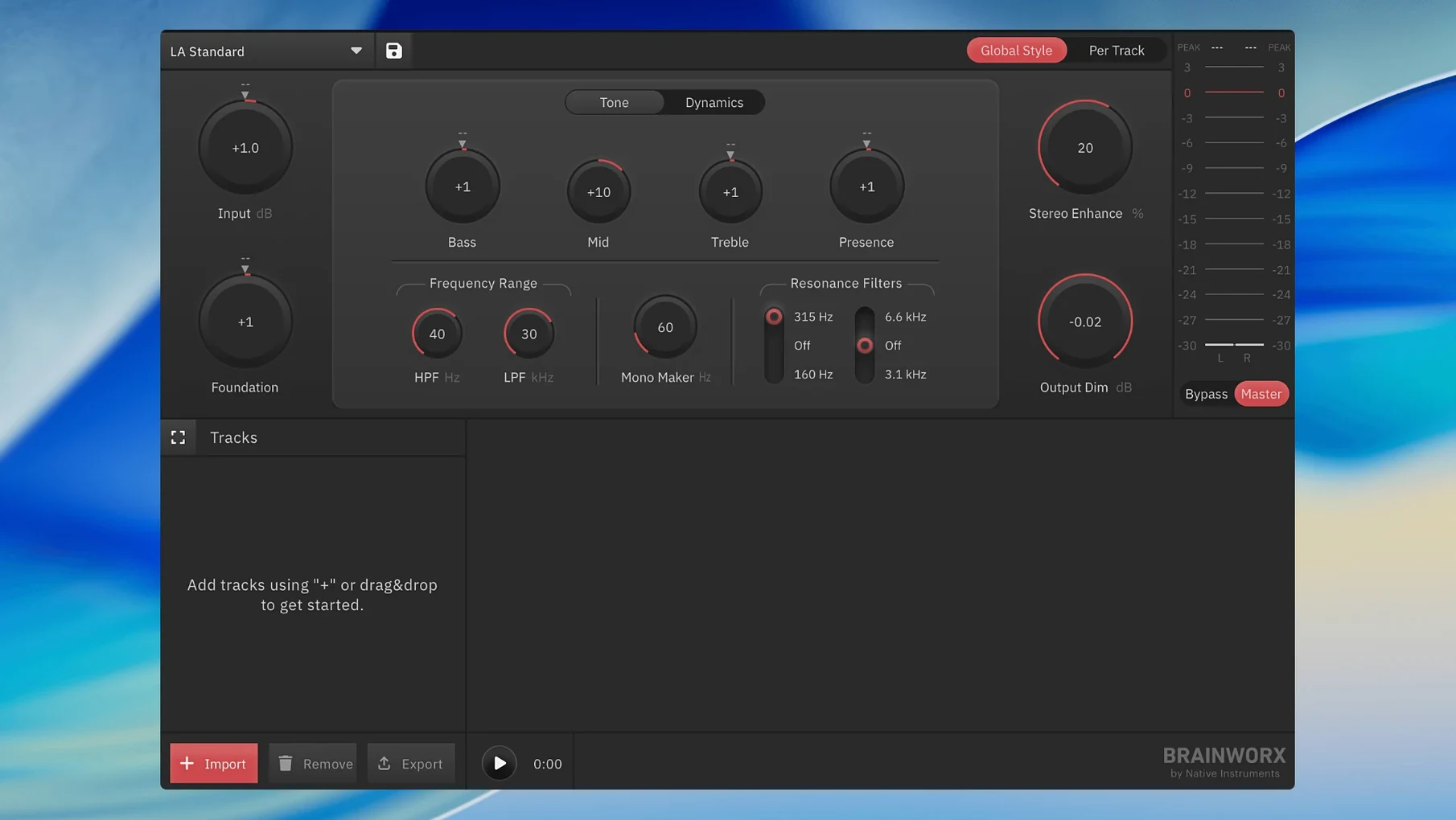View 2 of 2: Plugin Alliance Brainworx bx_mastering studio Plugin Alliance Brainworx bx_mastering studio panel 2