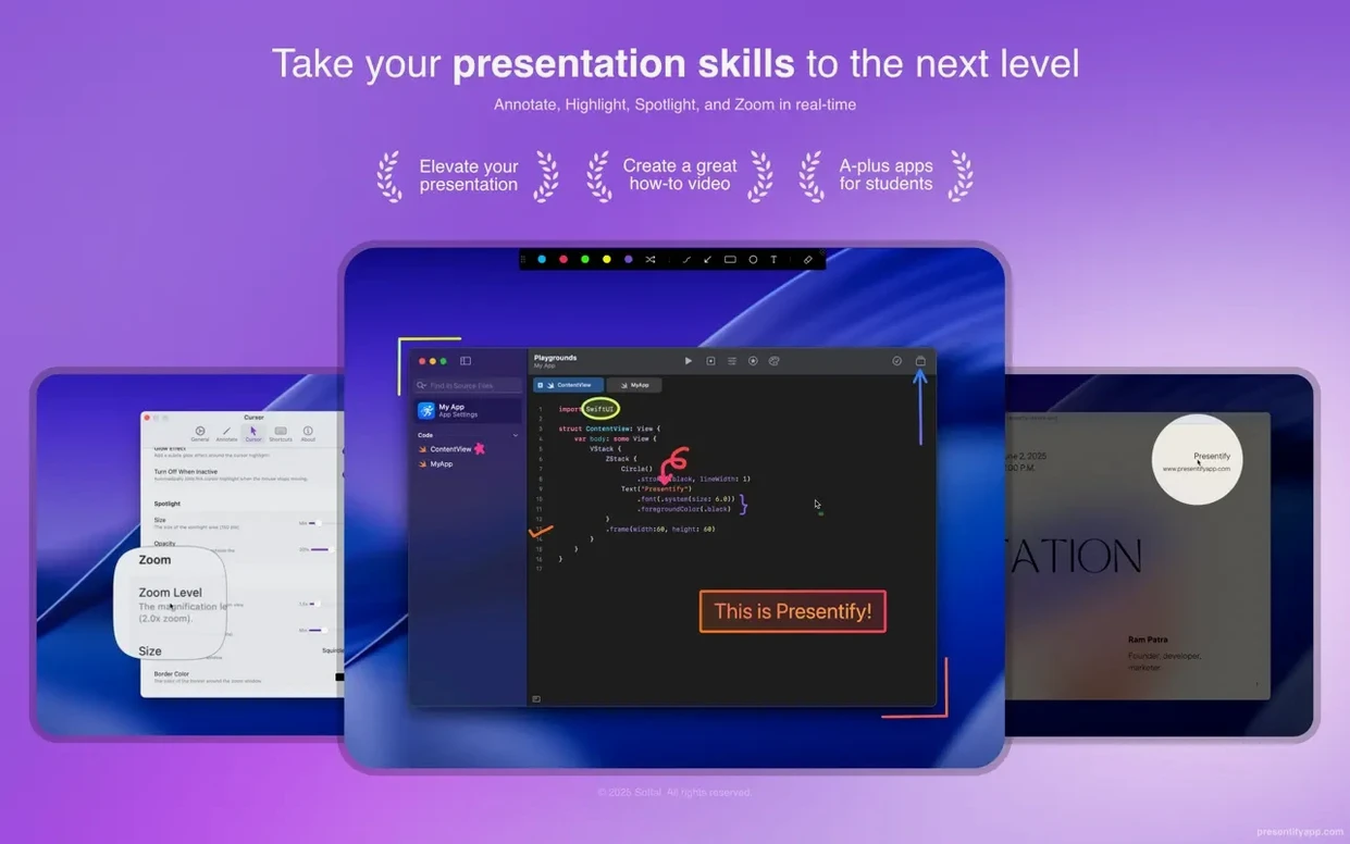 Presentify: view #1 presentify for mac — welcome screen