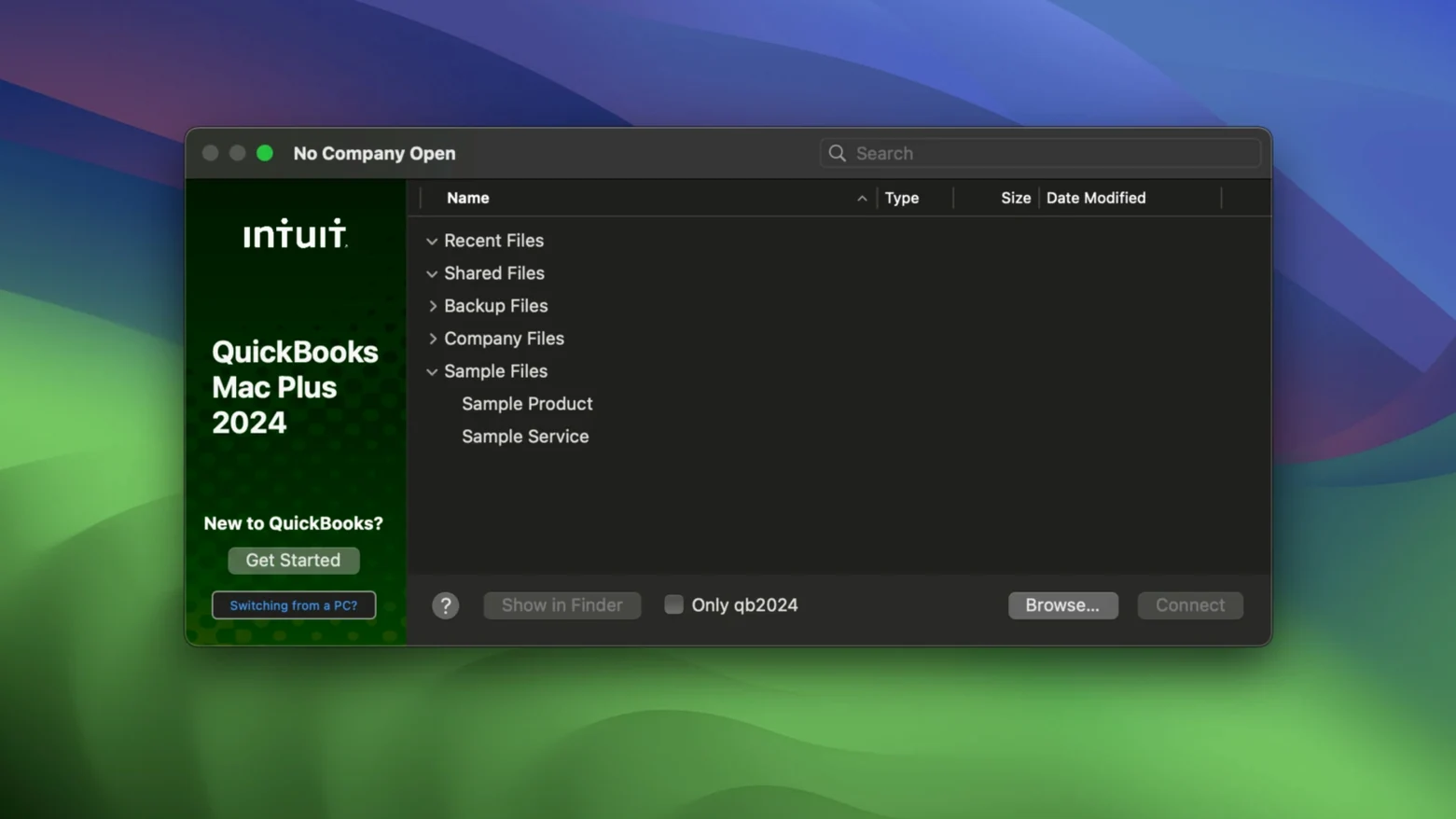 View 1 of 2: QuickBooks Mac Plus quickbooks mac download — welcome screen