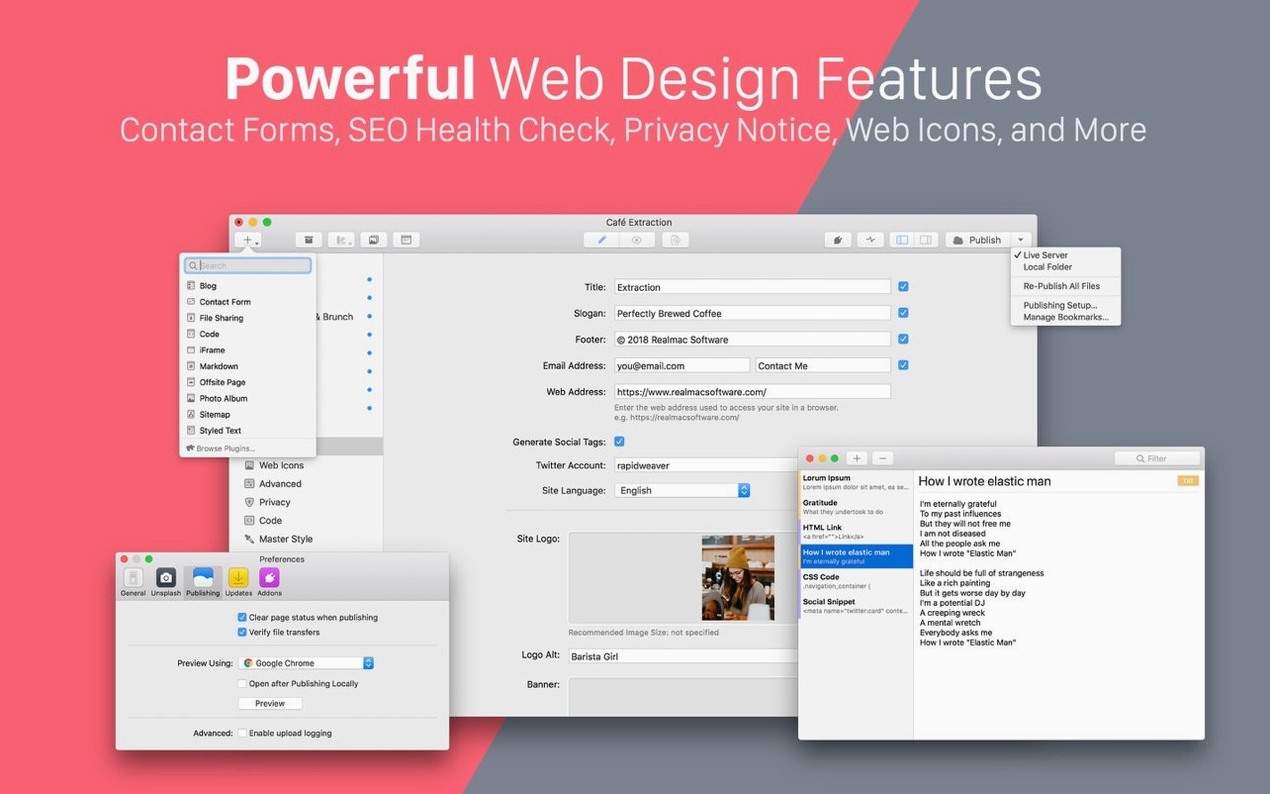 View 3 of 4: RapidWeaver 9 RapidWeaver 9 panel 3