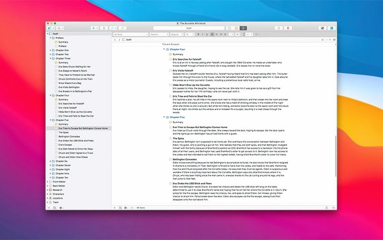 View 2 of 4: Scrivener Scrivener panel 2