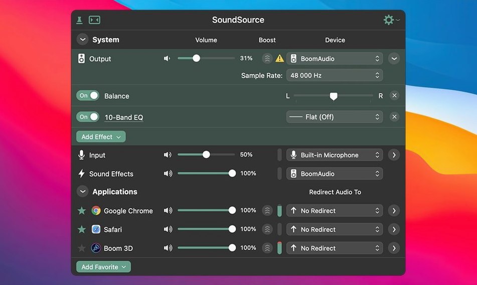 SoundSource: view #3 SoundSource layout 3