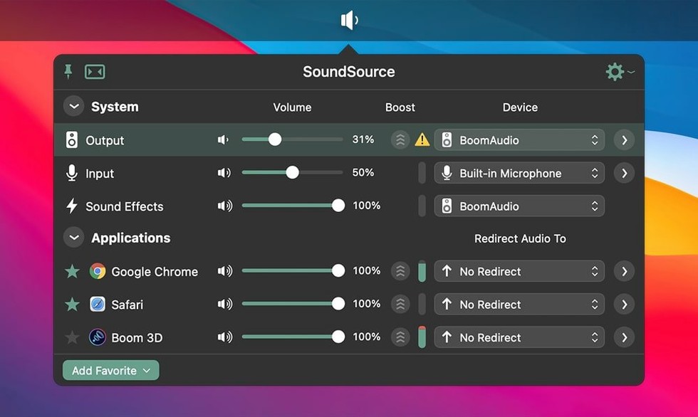 SoundSource: view #4 SoundSource layout 4