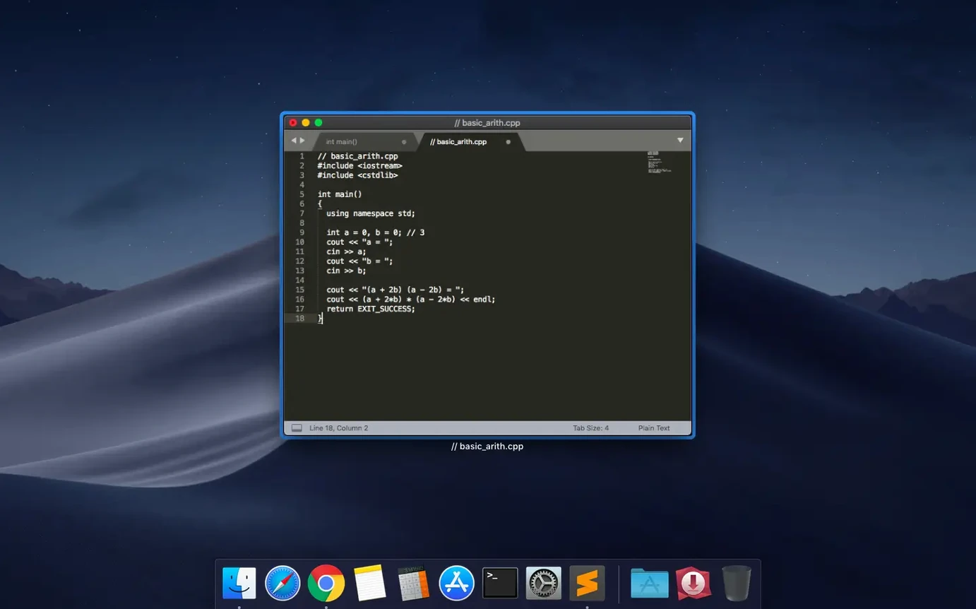View 2 of 4: Sublime Text Sublime Text panel 2