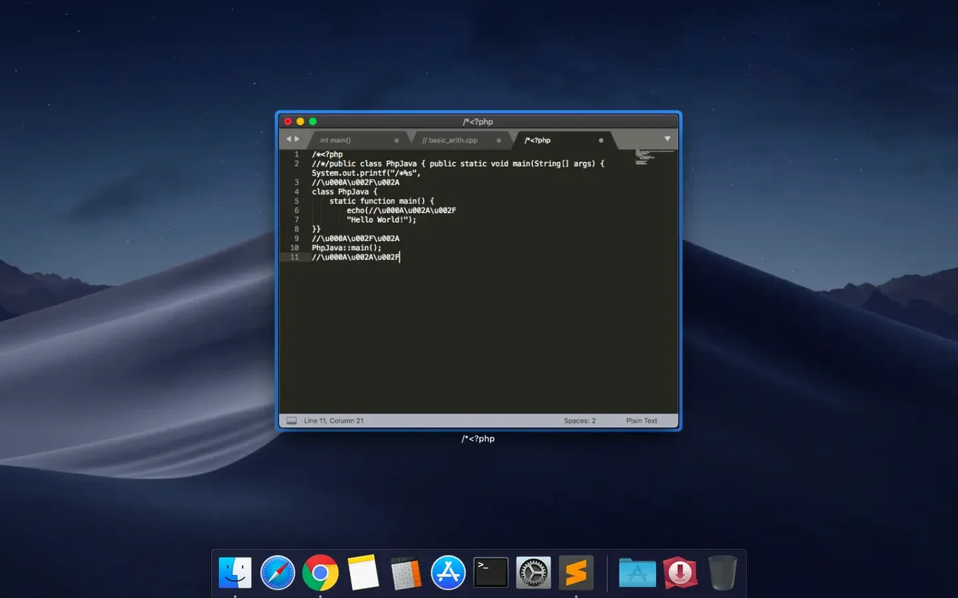 View 3 of 4: Sublime Text Sublime Text panel 3