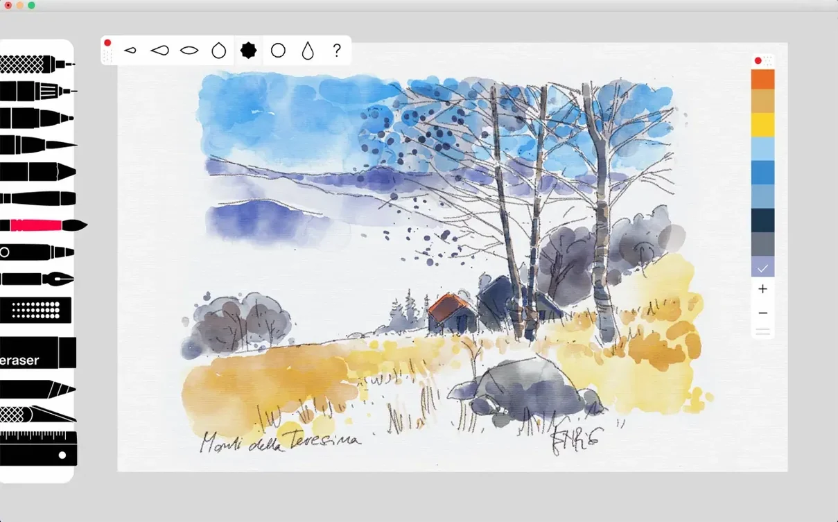 Tayasui Sketches Pro: view #2 Tayasui Sketches Pro layout 2