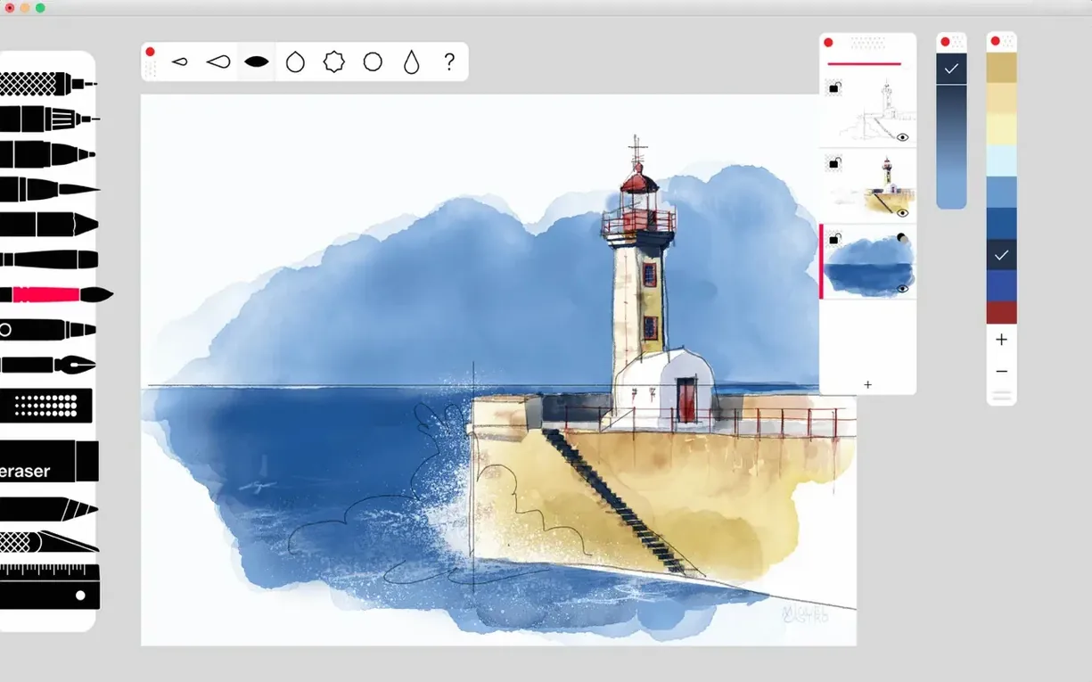 Tayasui Sketches Pro: view #4 Tayasui Sketches Pro layout 4