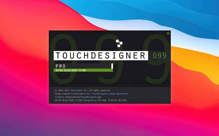 View 1 of 4: TouchDesigner touchdesigner pro crack mac — welcome screen