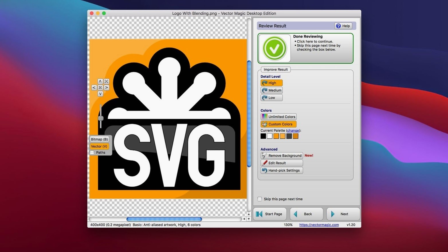Vector Magic: view #2 Vector Magic layout 2