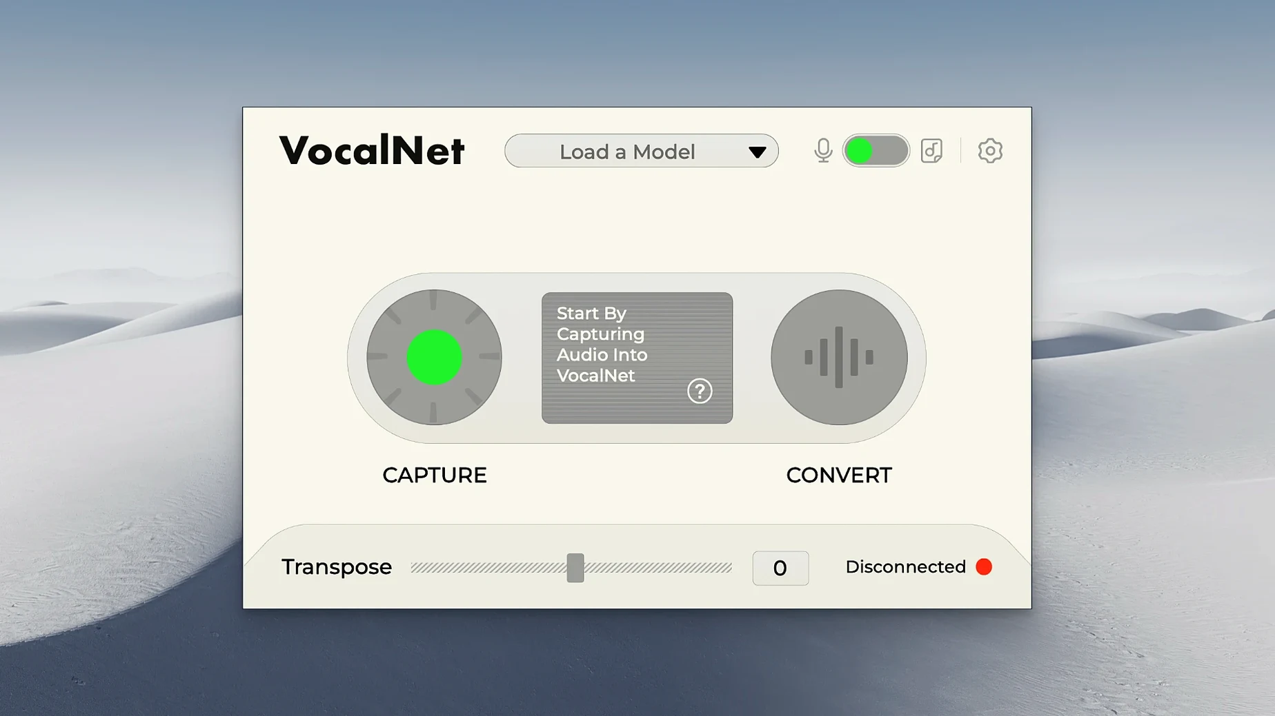 View 1 of 1: VocalNet vocalnet ai: overview screen