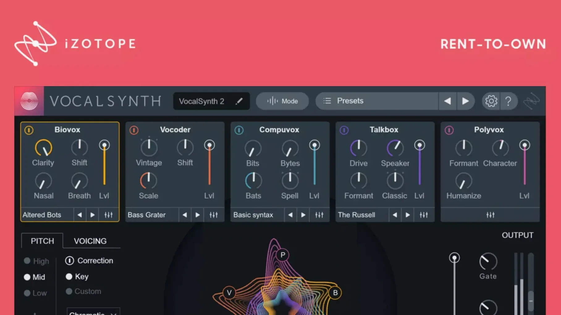 VocalSynth 2: view #1 izotope vocalsynth 2 torrent: overview screen